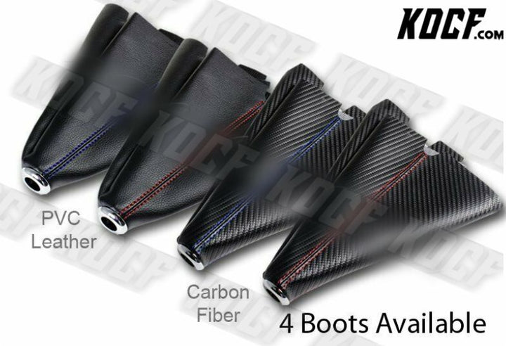 Carbon Style Red Stitch Manual Shift Boot + Type-R Titanium 5-Speed Shifter Knob - KOCF.com - Car Parts