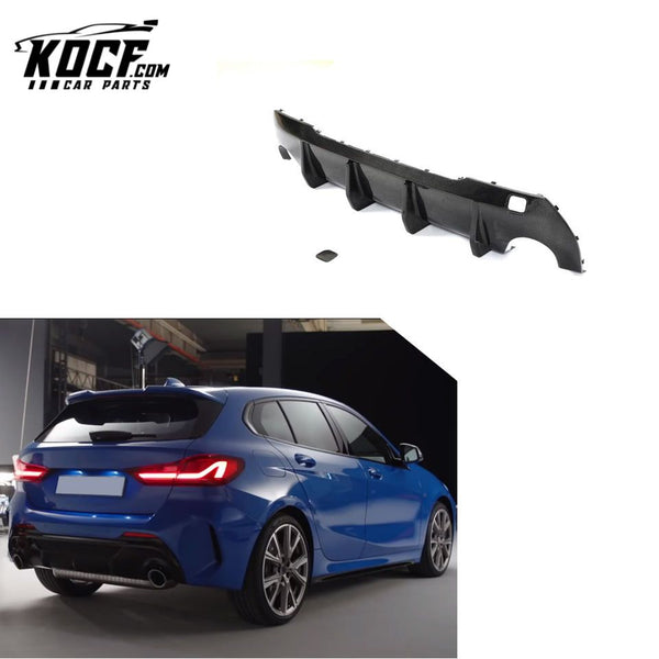 1 Series F40 Carbon Fiber Rear Lip Valance Diffuser for BMW F40 118i M-TECH M-SPORT Hatchback 4-Door 2020-2022