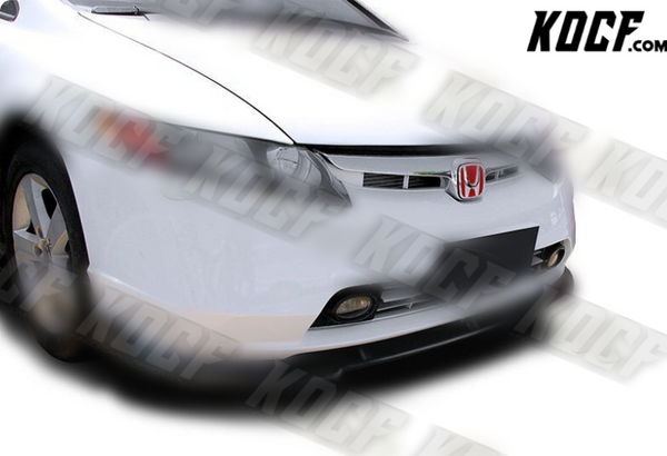 For 2006-2008 Honda Civic 4DR JDM CS-Style Unpainted Black Front Bumper Lip 3PCS - KOCF.com - Car Parts