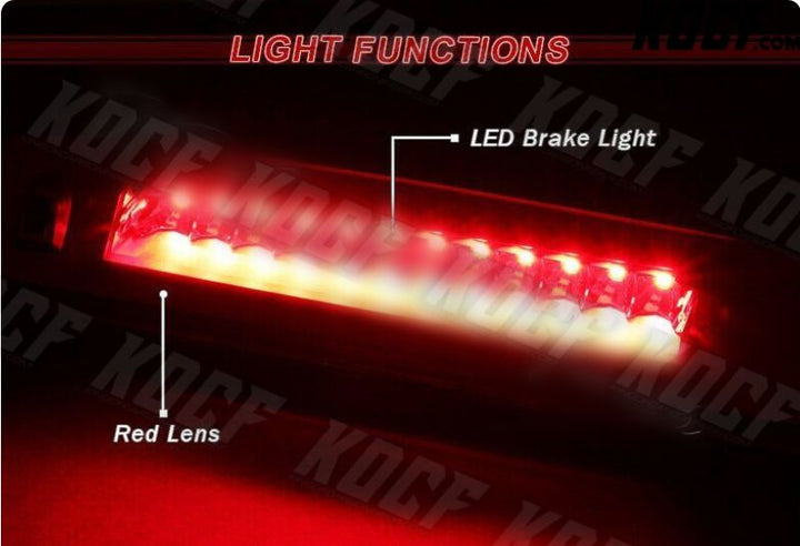 For 2003-2016 Ford Expedition Red Lens LED 3RD Third Rear Brake Stop Light Lamp - KOCF.com - Car Parts