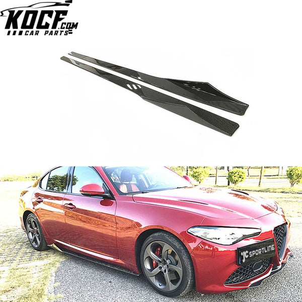 Carbon Fiber Giulia Side Skirts for Alfa Romeo Giulia Sport Sedan 4-Door 2017- 2020