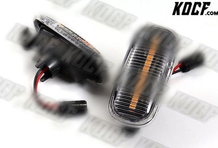 For Audi A3 A4 A6 S4 S6 Clear Lens Amber LED Turn Signal Side Marker Light Lamp - KOCF.com - Car Parts