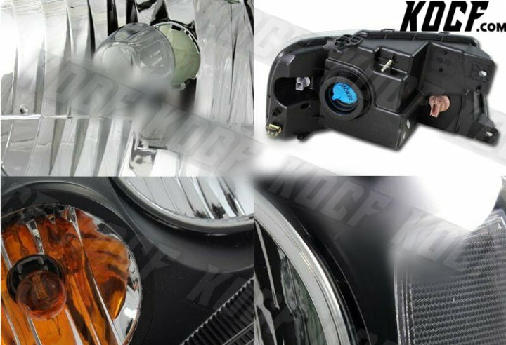 For Ford F-150/F150 Black Housing Clear Lens Headlights W/ Clear Reflector Lamps - KOCF.com - Car Parts