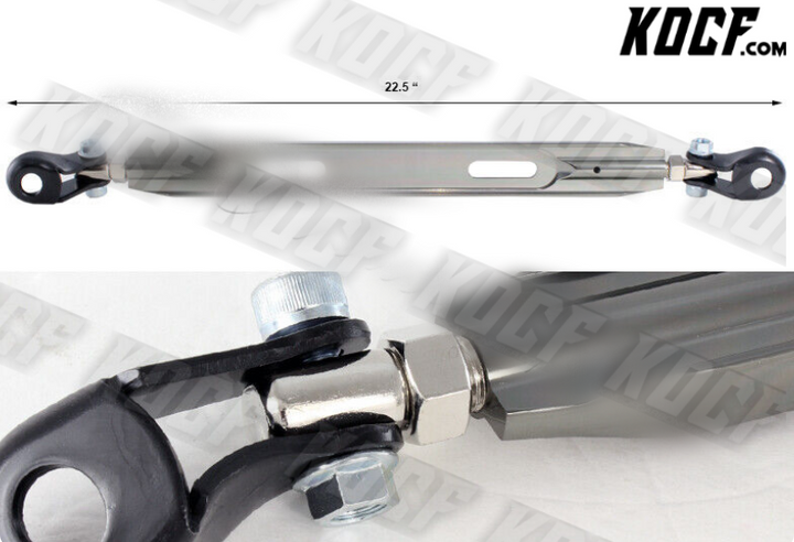 For 1996-2000 Honda Civic Gunmetal Aluminum Front+Rear+Upper+Lower Strut bar 4pc - KOCF.com - Car Parts