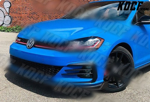 For 14-20 Volkswagen Golf GTI MK7 Carbon Look Front Bumper Splitter Spoiler Lip - KOCF.com - Car Parts