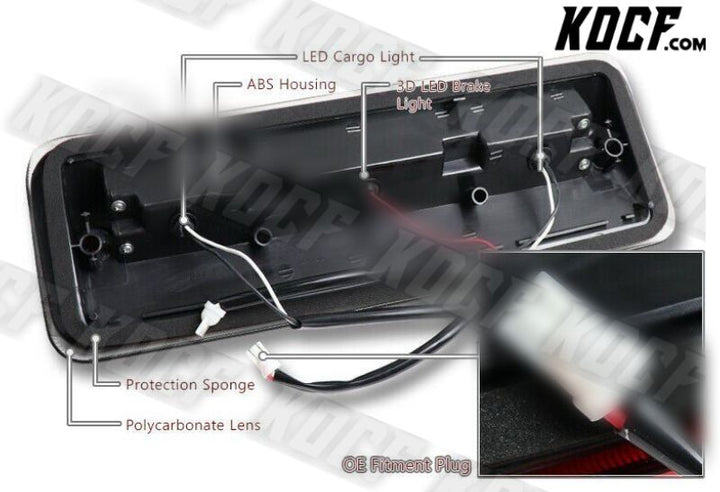 For 2004-2008 Ford F150 Chrome LED Strip 3RD Third Brake Stop Light W/Cargo Lamp - KOCF.com - Car Parts