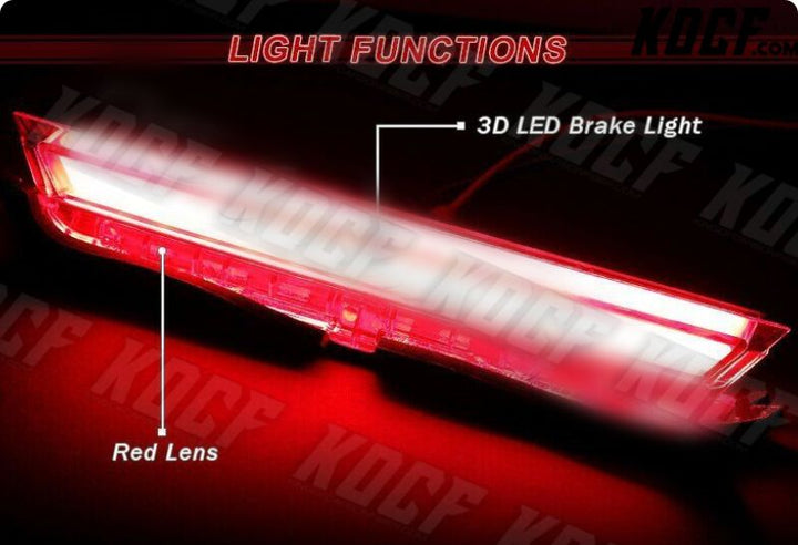 For 11-16 Scion tC Red Lens LED Strip 3RD Third Brake Stop Tail Light Lamp - KOCF.com - Car Parts