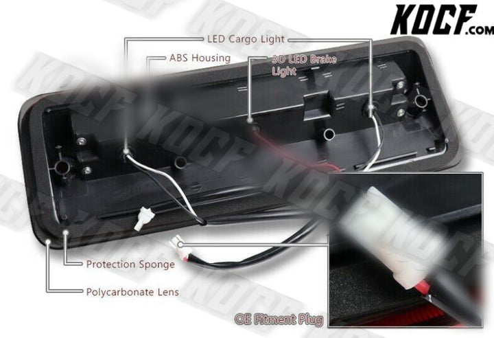 For 2004-2008 Ford F150 Black/Smoke LED Strip 3RD Third Brake Light W/Cargo Lamp - KOCF.com - Car Parts