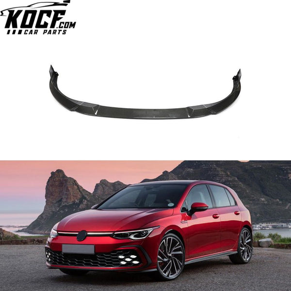 Carbon Fiber Golf 8 Front Bumper Lip for VW Golf VIII MK8 GTI Hatchback 4-Door 2021-2022