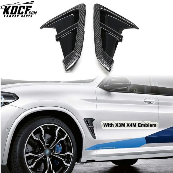 Exterior Carbon Fiber Air Fender For BMW X3M G01 X4M G02 2019+ Real Carbon Fiber Side Air Vent Fender Trim