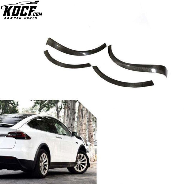 4pcs/set carbon fiber wheel arch fender flares for Tesla model x 2016-2018