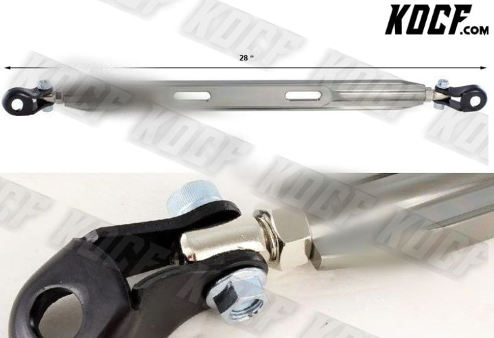 For 1990-2001 Acura Integra Rear Lower Gunmetal CNC Aluminum Tie Bar Strut Bar - KOCF.com - Car Parts