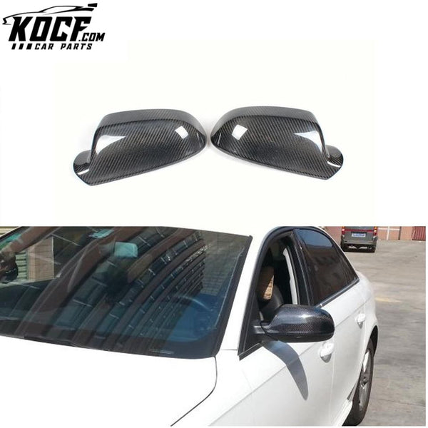 Carbon Fiber Door Side Mirror Cover for Audi A4 B9 2013UP