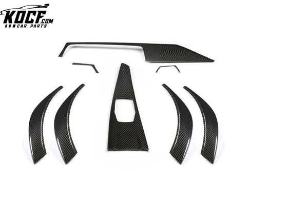 8 PCS Interior Trims for BMW F30 F32/F33/F36 Carbon Fiber Moulding Overlays Dashboard Door Panel Sedan 4-Door Only 2012-2017 LHD