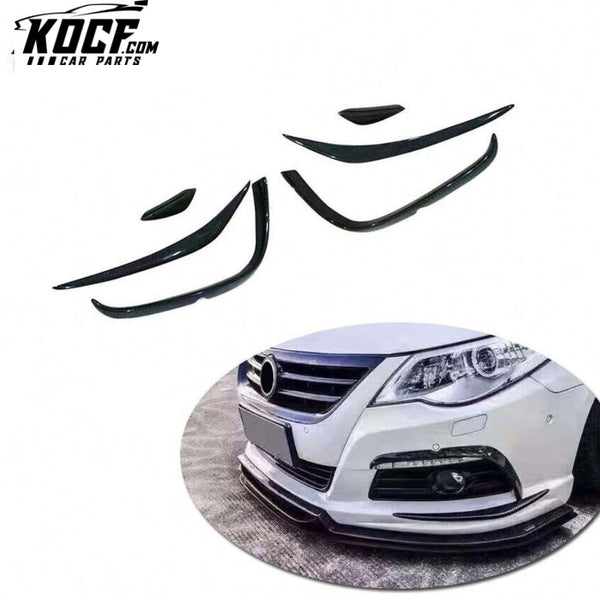 Carbon Fiber Front Bumper Splitter Lip Fin For VW Passat CC Diffuse Splitters 2009-2012