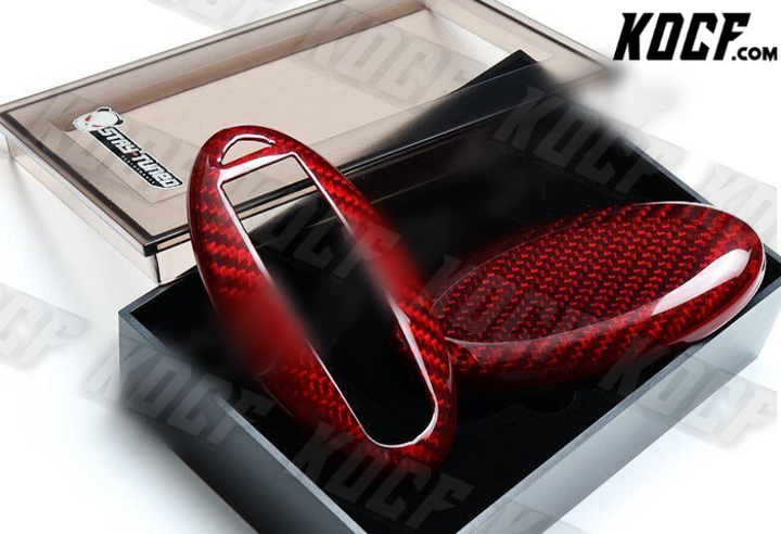 For Nissan 370Z 350Z Altima Maxima Real Red Carbon Fiber Remote Key Shell Cover - KOCF.com - Car Parts