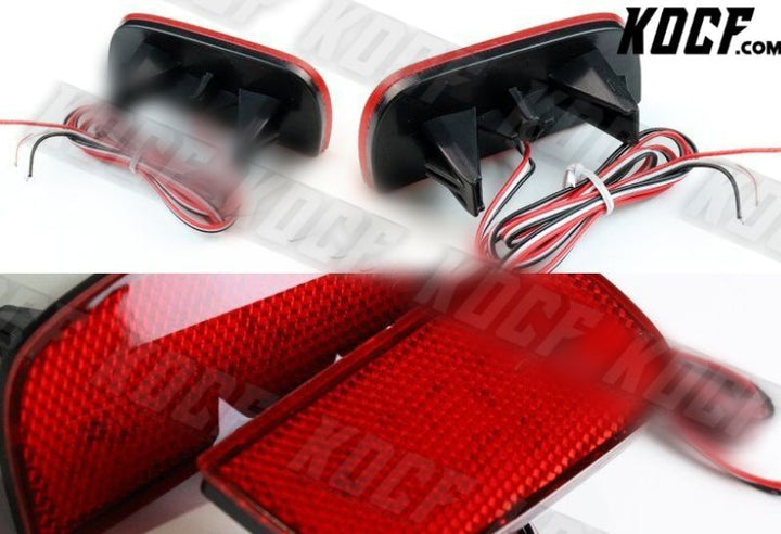 For 16-19 Honda Civic 10Th Red Lens 54-LED Rear Bumper Reflector Marker Lights - KOCF.com - Car Parts