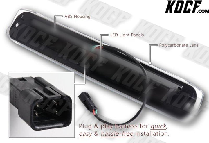 For 1999-2006 Chevy Silverado Chrome LED 3RD Third Brake Stop Light W/Cargo Lamp - KOCF.com - Car Parts