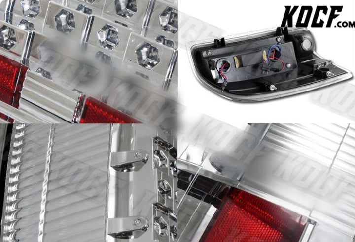 For 2007-2014 Chevy Silverado 1500 2500 3500 LED Chrome Housing Rear Tail Lights - KOCF.com - Car Parts