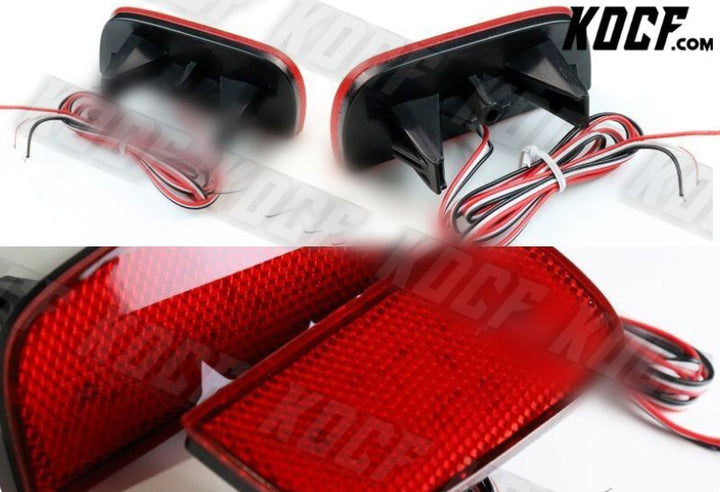 For 2016-2019 Honda Civic Red Lens 54-LED Rear Bumper Reflector Brake Lights - KOCF.com - Car Parts