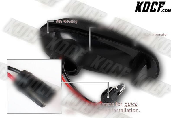 For Mercedes CLK SLK Class Smoked Lens White LED Turn Signal Side Marker Lights - KOCF.com - Car Parts