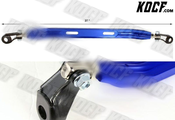 For 1990-2001 Acura Integra Blue CNC Aluminum Lower Front+Rear Strut Tie bar 2pc - KOCF.com - Car Parts