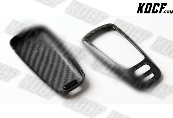 For Audi A4 A5 S4 S5 Q5 Q7 TT Real Carbon Fiber Remote Key Shell Cover Case - KOCF.com - Car Parts