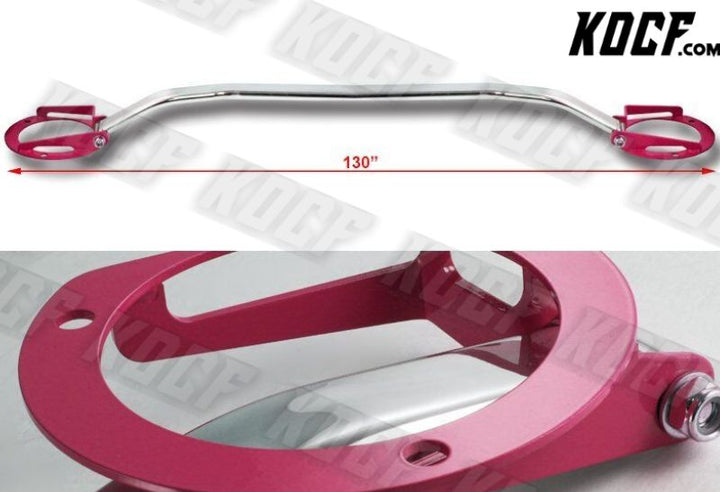 For 08-14 Subaru Impreza WRX STI JDM Aluminum Front Upper Strut Tower Bar Pink - KOCF.com - Car Parts