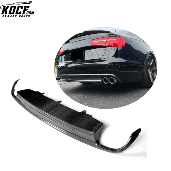 A6 S6 Carbon Fiber Car Rear Diffuser for AUDI A6 C7 Sedan 11-14