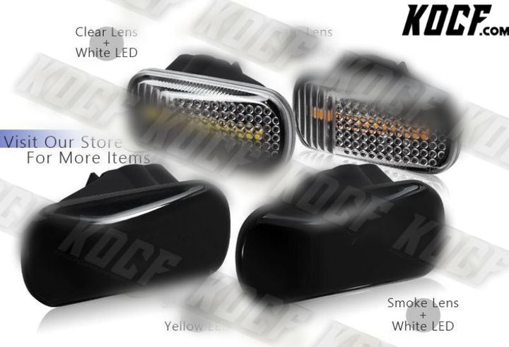 For Honda Accord/CR-V/Odyssey/Fit Smoke White LED Turn Signal Side Marker Lights - KOCF.com - Car Parts