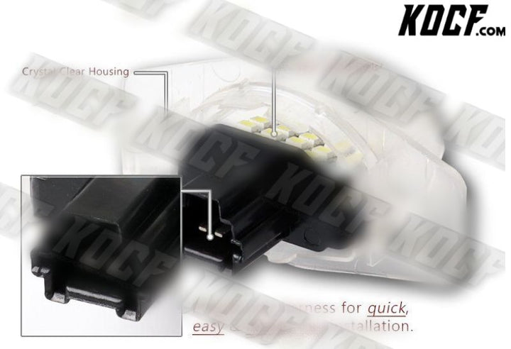 For Honda Civic/Fit/CR-V/Odyssey 6000K 18-SMD White LED License Plate Light Lamp - KOCF.com - Car Parts