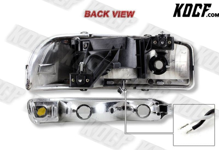 For GMC Sierra/Yukon XL 1500 2500 DRL LED Smoke Amber Headlights+Bumper Lamp 4PC - KOCF.com - Car Parts