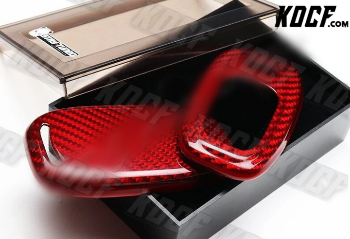 For Audi S3 S5 S6 R8 TT Q3 Q5 Real Red Carbon Fiber Remote Key Shell Cover Case - KOCF.com - Car Parts