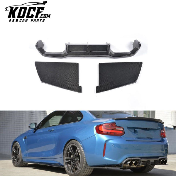 Carbon Fiber 2 Series F87 M2 Rear Bumper Lip Diffuser for BMW M2 2016-2019