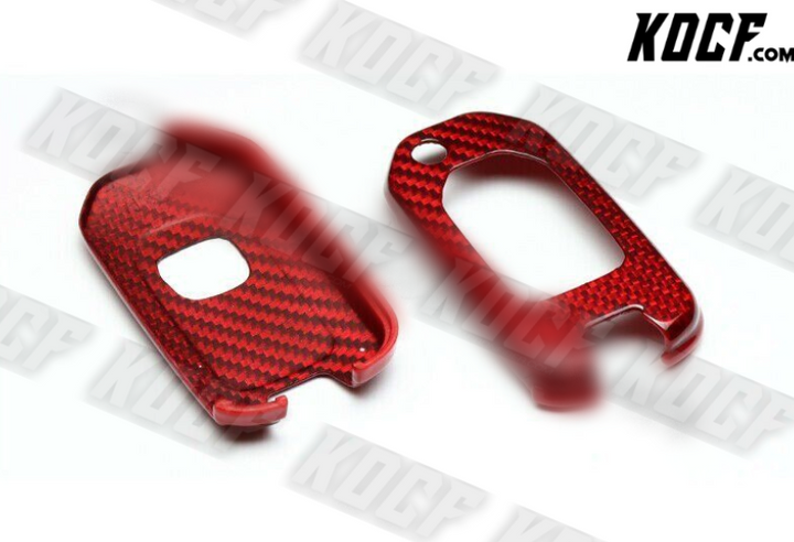 For Honda Accord/Civic/Odyssey Real Red Carbon Fiber Remote Key Shell Cover Case - KOCF.com - Car Parts