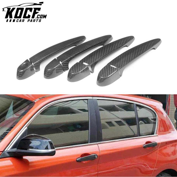 8pcs/set Carbon Fiber Door Handle Covers for BMW 4D Sedan F30 E90 05-15 3-Series E87 F20 07-15 1-Series Exterior Trims