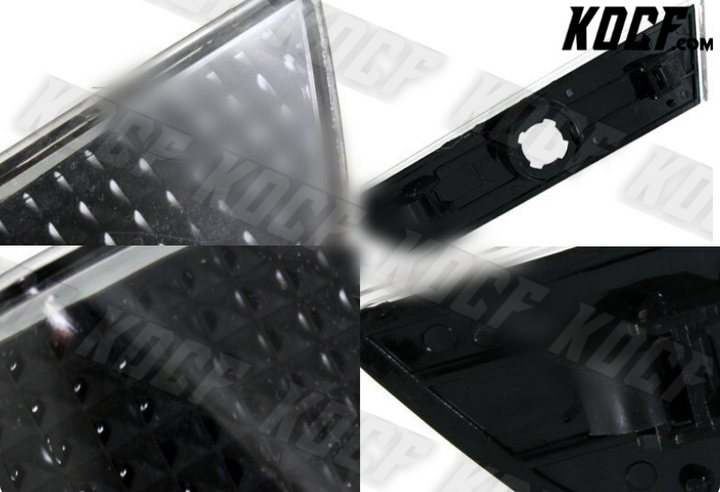 For 2003-2007 Infiniti G35 Coupe Black Housing Clear Bumper Side Marker Lights - KOCF.com - Car Parts