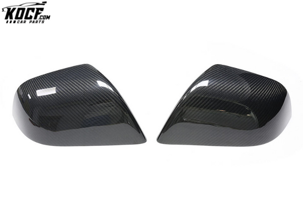 For Tesla Model 3 Add on FULL Real Carbon Fiber Side Rearview Mirror Covers Dry Carbon Fiber Sideview Mirror Covers