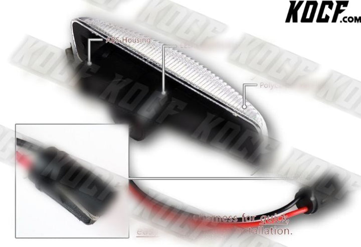 For Land Rover LR2 LR3 LR4 L320 Clear White LED Turn Signal Side Marker Lights - KOCF.com - Car Parts