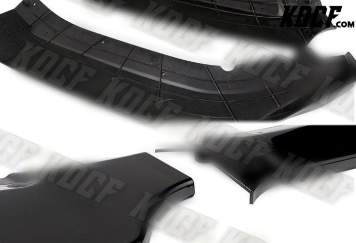 For 2016-2021 Honda Civic Painted Black Front Bumper Body Kit Spoiler Lip 3PCS - KOCF.com - Car Parts