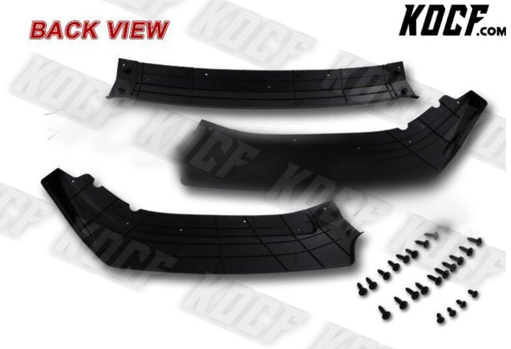 For 2016-2021 Honda Civic Gen 10Th Black Front Bumper Body Kit Spoiler Lip 3PCS - KOCF.com - Car Parts