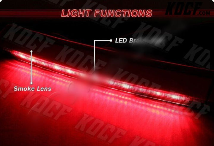 For 1999-2004 Ford Mustang Smoke Lens LED 3RD Third Rear Brake Stop Light Lamp - KOCF.com - Car Parts