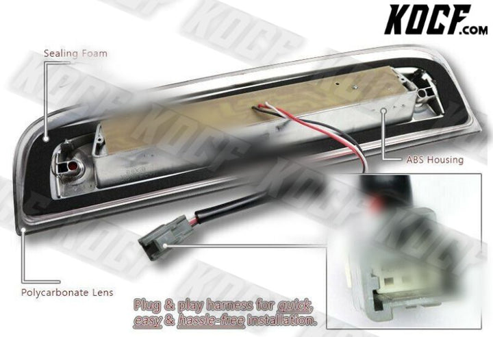 For 2015-18 Chevy Silverado 2500HD 3500HD Chrome LED 3RD Third Brake Stop Light - KOCF.com - Car Parts