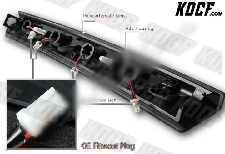 For 1999-2004 Ford Mustang Smoke Lens LED 3RD Third Rear Brake Stop Light Lamp - KOCF.com - Car Parts