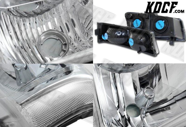 For 2003-2006 Chevy Silverado Avalanche 1500 2500 Chrome Head Lights+Bumper Lamp - KOCF.com - Car Parts