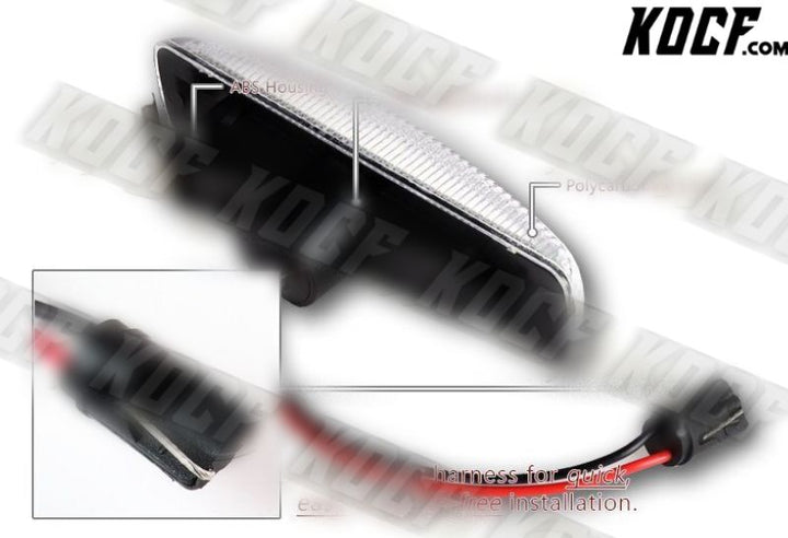 For 06-13 Range Rover Sport L320 Clear Amber LED Turn Signal Side Marker Lights - KOCF.com - Car Parts