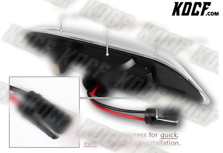 For 2006-2011 BMW 3-Series E90 E91 Clear Lens White LED Side Marker Lights Lamp - KOCF.com - Car Parts