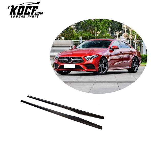 Carbon Fiber C257 CLS550 Side Skirts Splitter for Mercedes Benz CLS Class C257 AMG CLS400 CLS550 4-Door 2018-2019