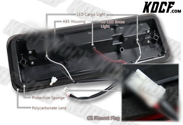 For 2004-2008 Ford F150 Smoke Lens LED Strip 3RD Third Brake Light W/Cargo Lamp - KOCF.com - Car Parts