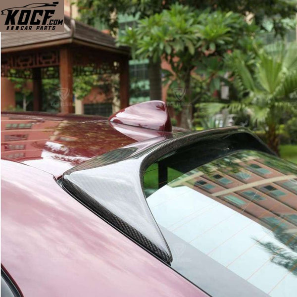 Real Carbon Fiber Roof Spoiler for Alfa Romeo Giulia Gloss finishl CF Rear Roof Window Wing 2016+